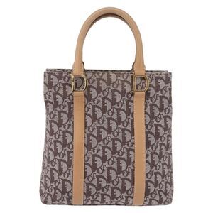 Christian Dior Vintage Open Diorissimo Canvas Brown Canvas Tote Bag Bag